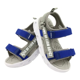 American Club Sandals Boys con insole in schiuma in velcro RL27/21 Gray grigio 4
