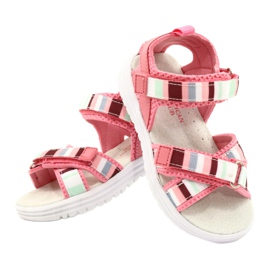 American Club Girls 'sandals in pelle in pelle ininsetta arman club rosa rl44/21 4
