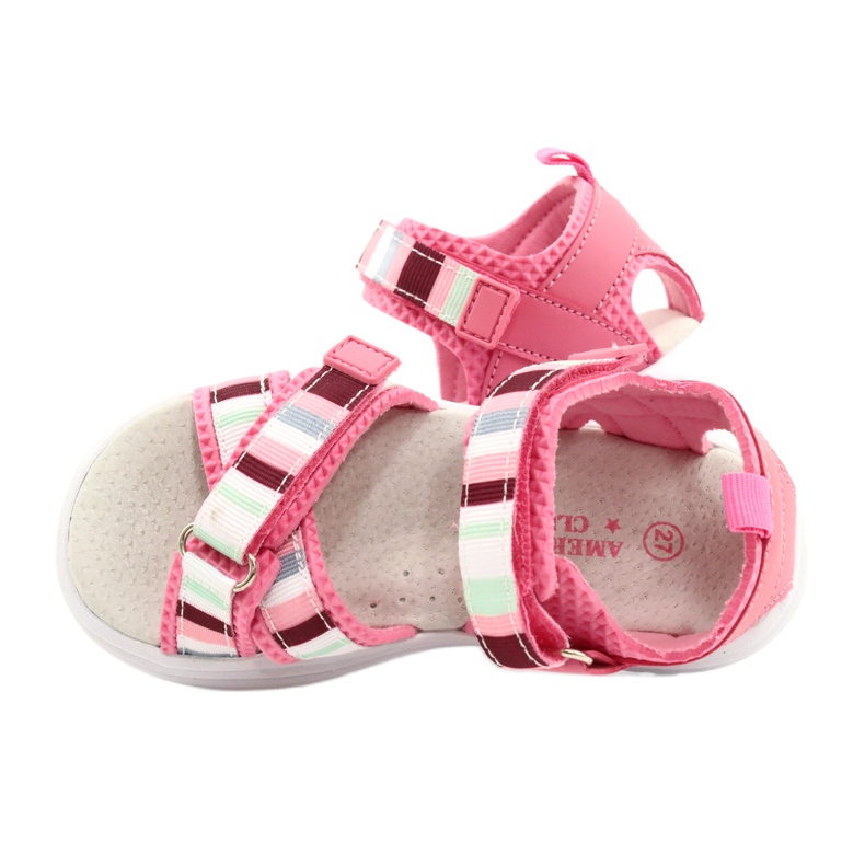 American Club Girls 'sandals in pelle in pelle ininsetta arman club rosa rl44/21 3