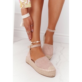 MSMG Espadrillas Sulla Piattaforma Di Paglia Beige Bali 2