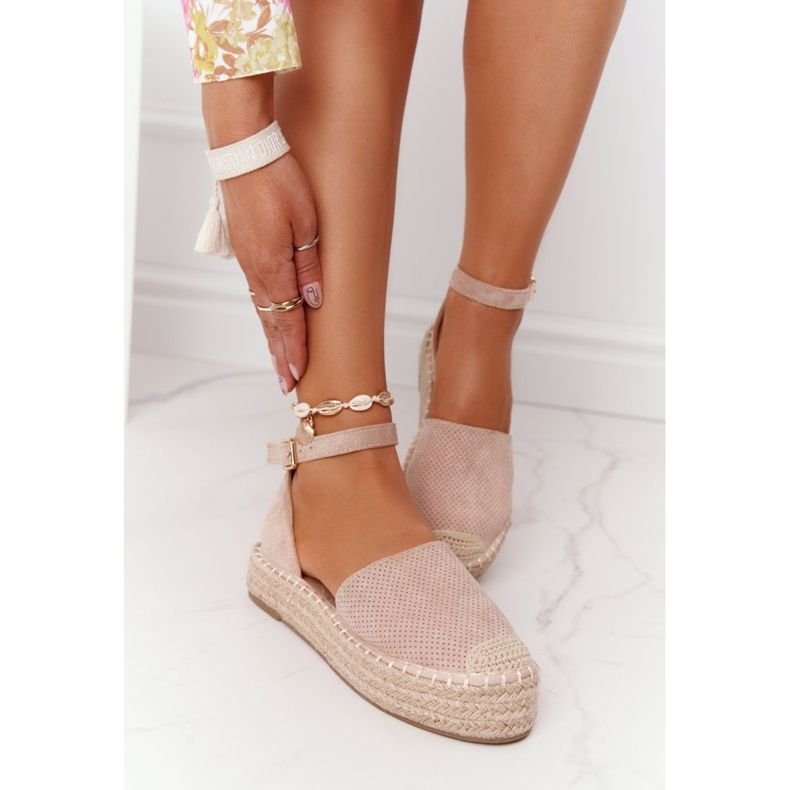 MSMG Espadrillas Sulla Piattaforma Di Paglia Beige Bali 2