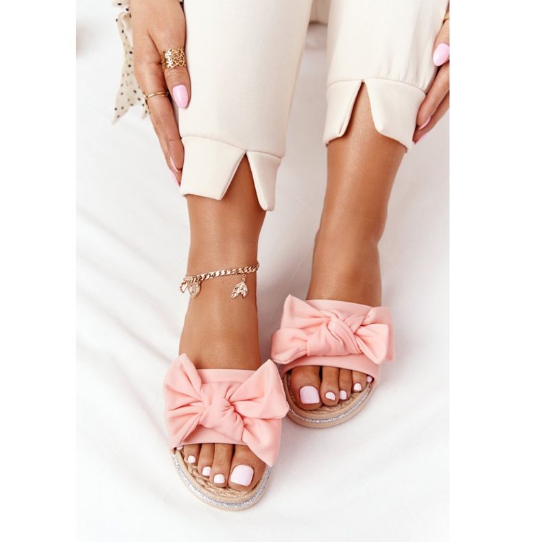 MSMG Ciabatte In Gomma Con Fiocco Andrea Corallo beige multicolore rosa 1