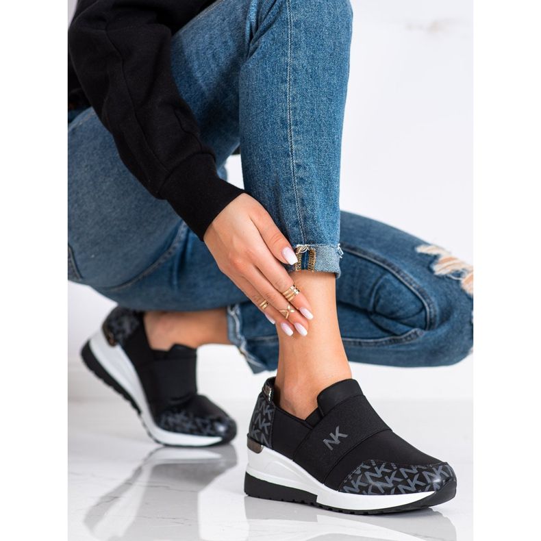 SHELOVET Sneakers nere senza lacci nero 1