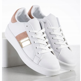 SHELOVET Scarpe da ginnastica bianche casual bianca 2