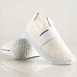 SHELOVET Sneakers Slip-on Con Rete bianca 2