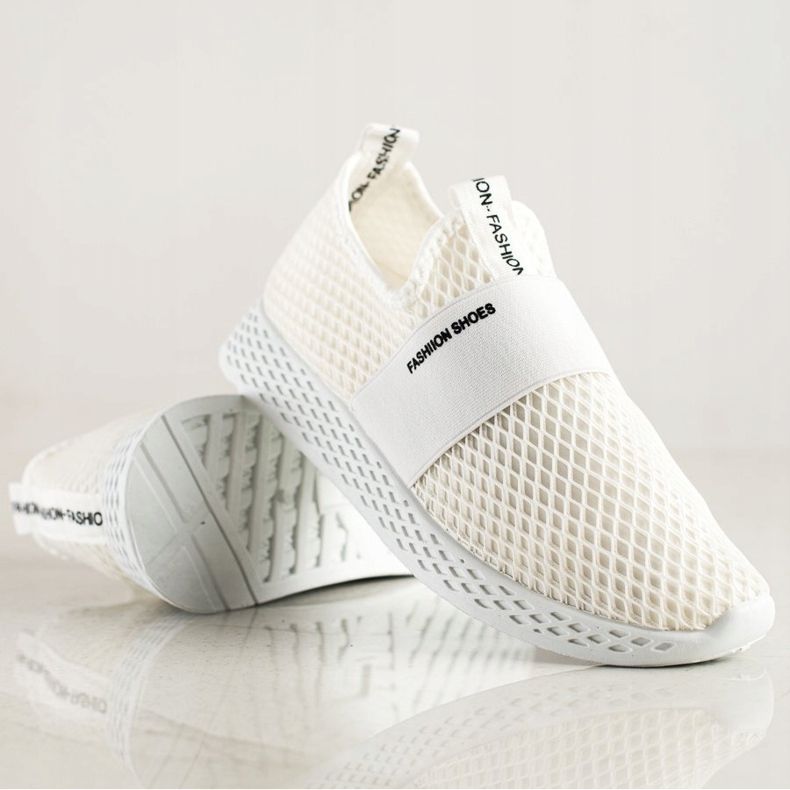 SHELOVET Sneakers Slip-on Con Rete bianca 2
