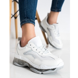 Goodin Scarpe da ginnastica in pelle bianco 2