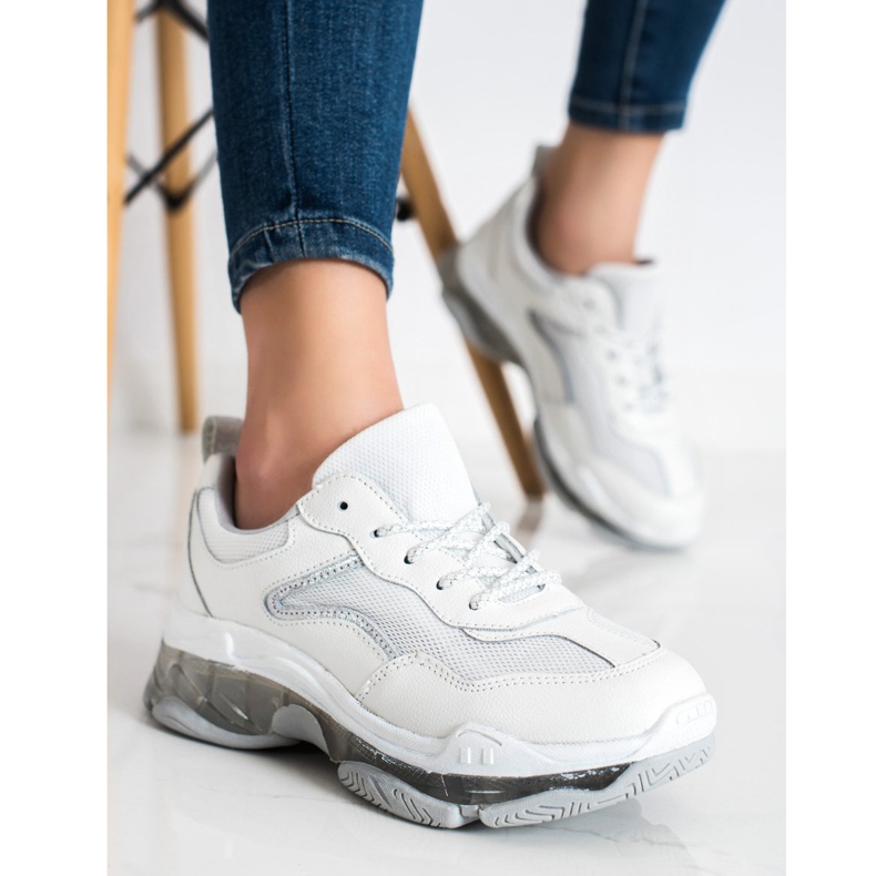 Goodin Scarpe da ginnastica in pelle bianca 2
