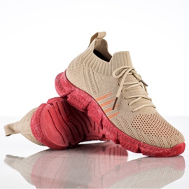 SHELOVET Sneakers traforate sulla piattaforma beige 1