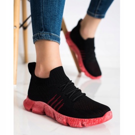 SHELOVET Sneakers traforate sulla piattaforma nero 2