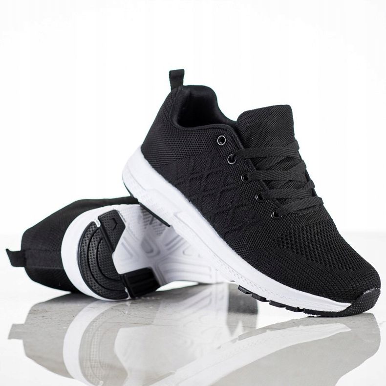 SHELOVET Sneakers leggere con lacci nero 1