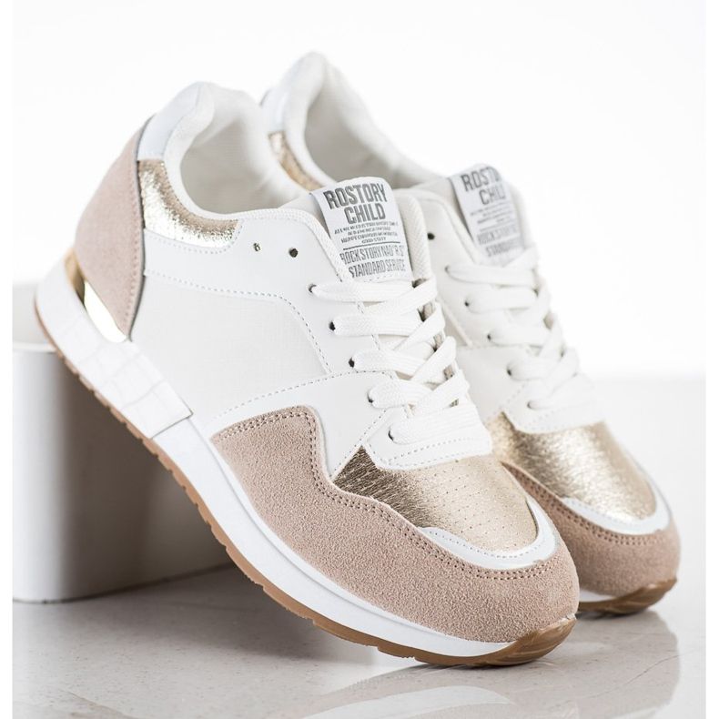SHELOVET Sneakers BIANCHE E BEIGE alla moda bianco 2