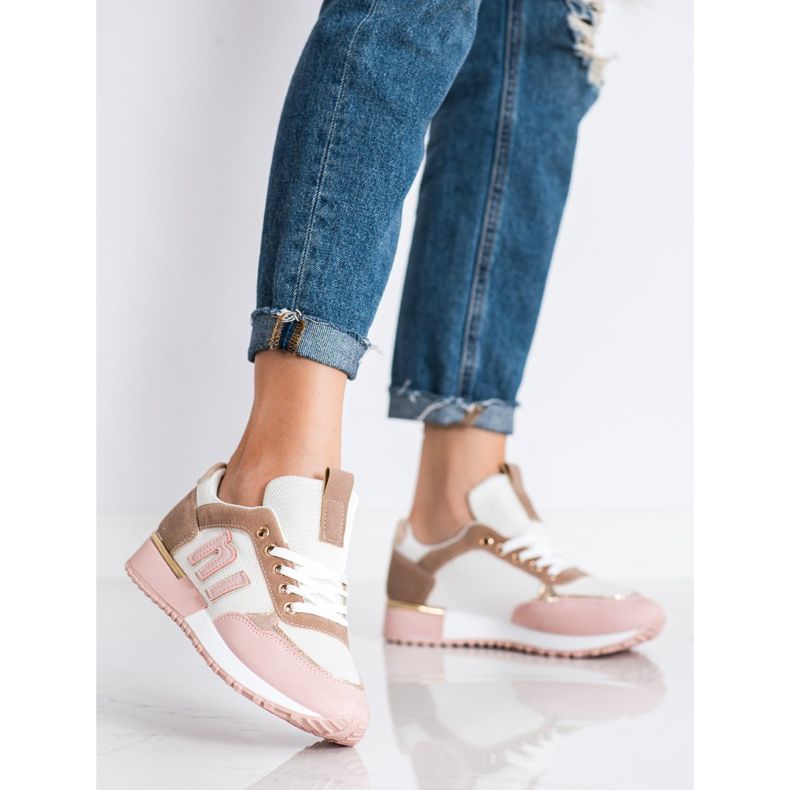 SHELOVET Scarpe sportive con rete rosa 1