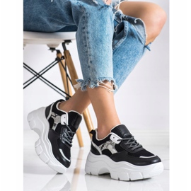 SHELOVET Sneakers Alla Moda Con Glitter nero 1