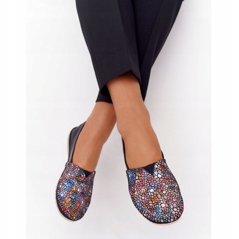 Ballerine in pelle da donna Maciejka 01930-87 nere nero multicolore 2