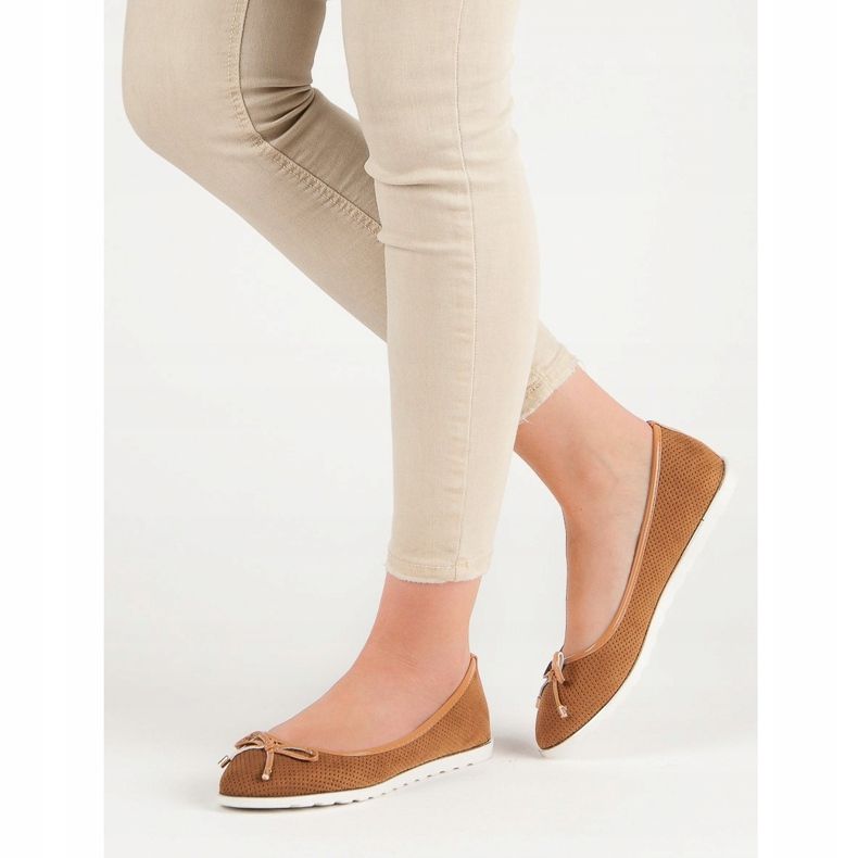 Small Swan Ballerine cammello marrone 2