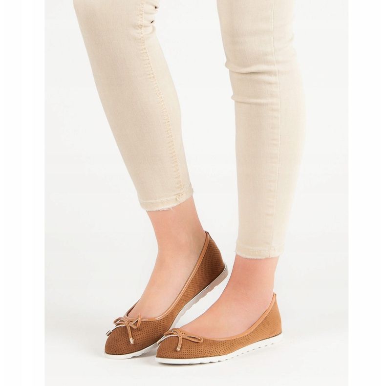 Small Swan Ballerine cammello marrone 1