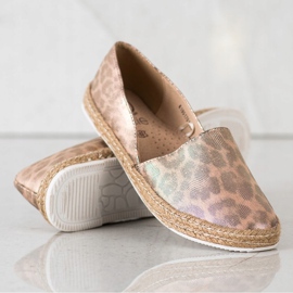 Kylie Espadrillas maculate beige d'oro 1