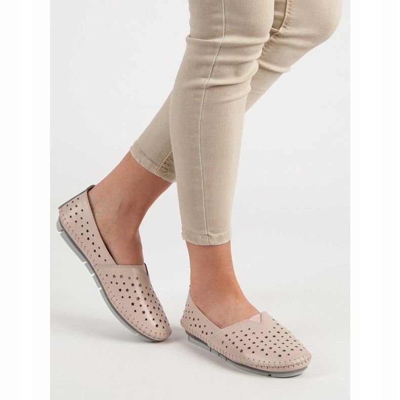 Kylie Scarpe da donna in pelle beige 2
