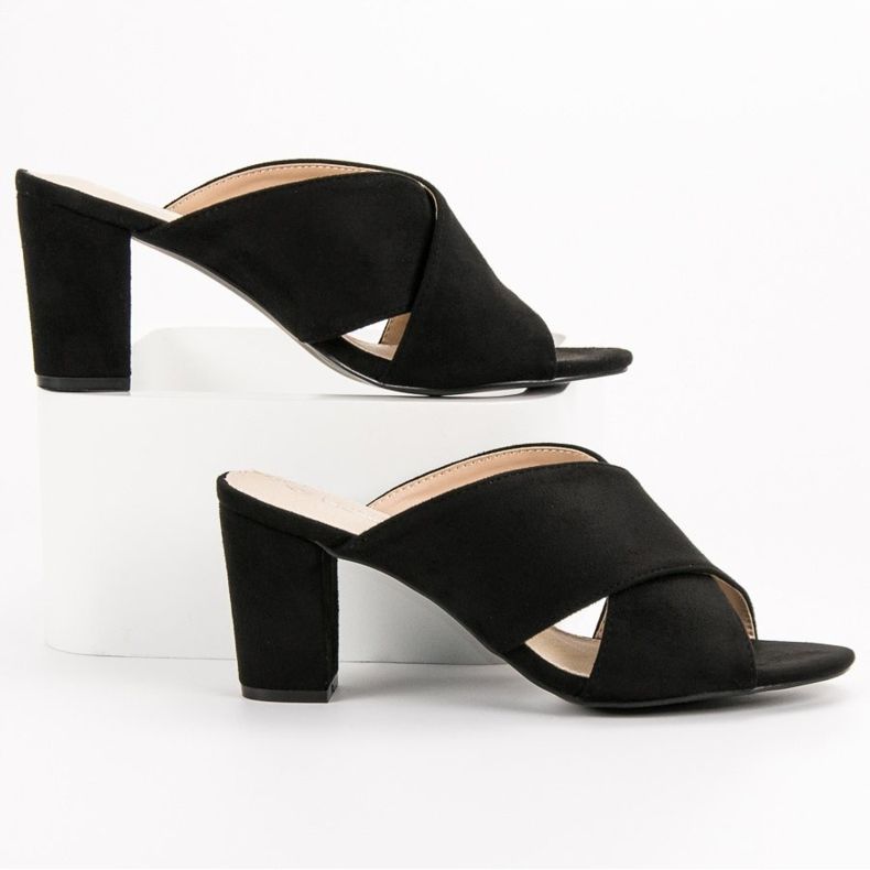 Filippo Pantofole in camoscio nero 1