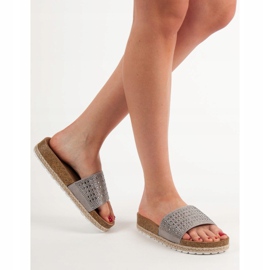 Seastar Pantofole Grigie Con Zirconi grigio 2
