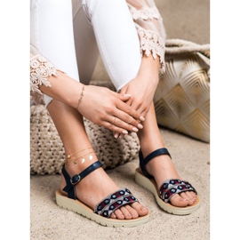 SHELOVET Sandali casual multicolore blu navy 1