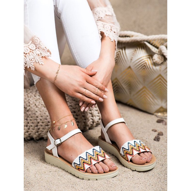 SHELOVET Sandali casual bianco 1