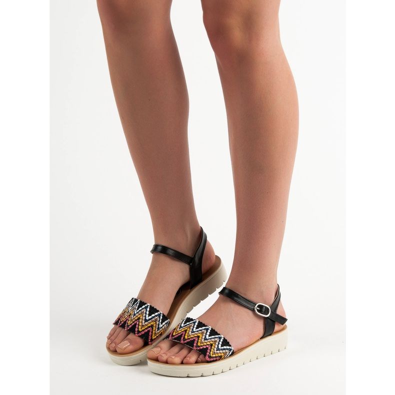 SHELOVET Sandali casual nero 2