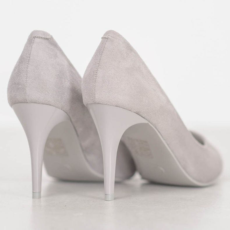 Kylie Tacchi classici in pelle scamosciata grigio 1
