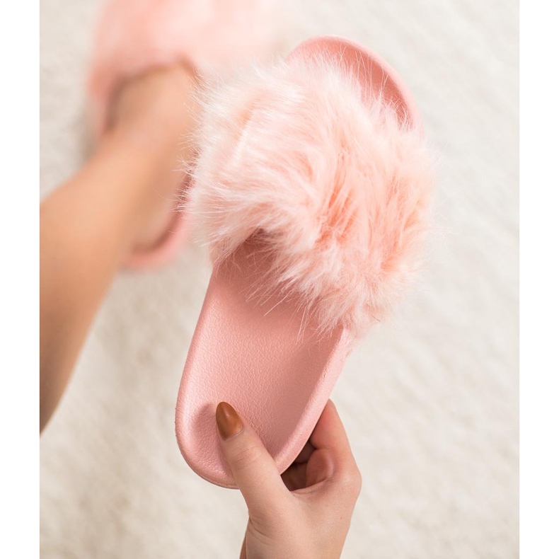 SHELOVET Pantofole In Gomma Con Pelliccia rosa 2