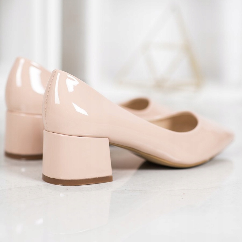 Décolleté laccate VINCEZA beige 1
