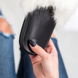 SHELOVET Comode pantofole in pelliccia bianca 2