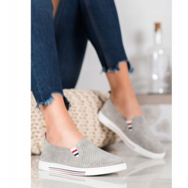 Filippo Sneakers in pelle grigia grigio 2
