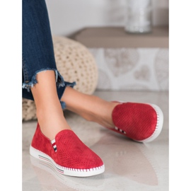 Filippo Scarpe da ginnastica rosse in pelle rosso 1