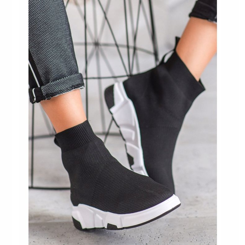 SHELOVET Scarpe slip-on nere nero 2