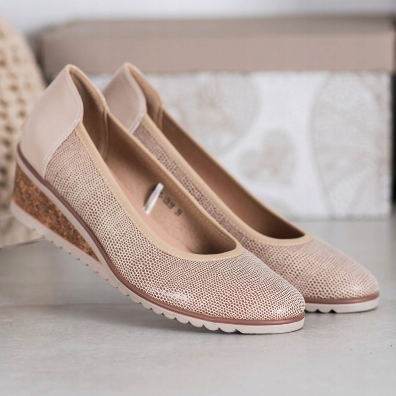 Eleganti ballerine VINCEZA beige marrone 2