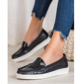 Mocassini sulla piattaforma VINCEZA nero 1