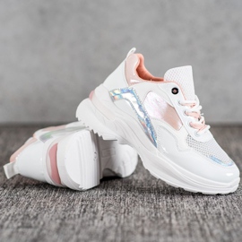 SHELOVET Sneakers in ecopelle alla moda bianco multicolore 1