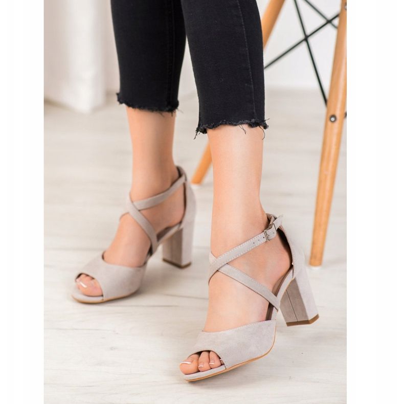 Sandali VINCEZA in camoscio grigio 1