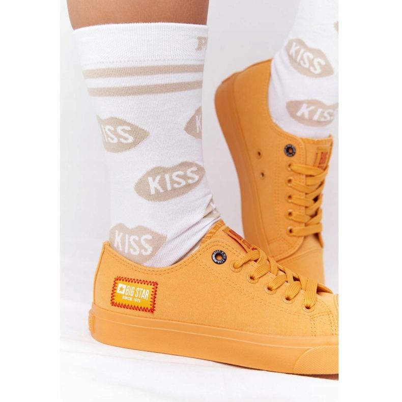Sneakers da donna Big Star HH274134 Gialle giallo 1