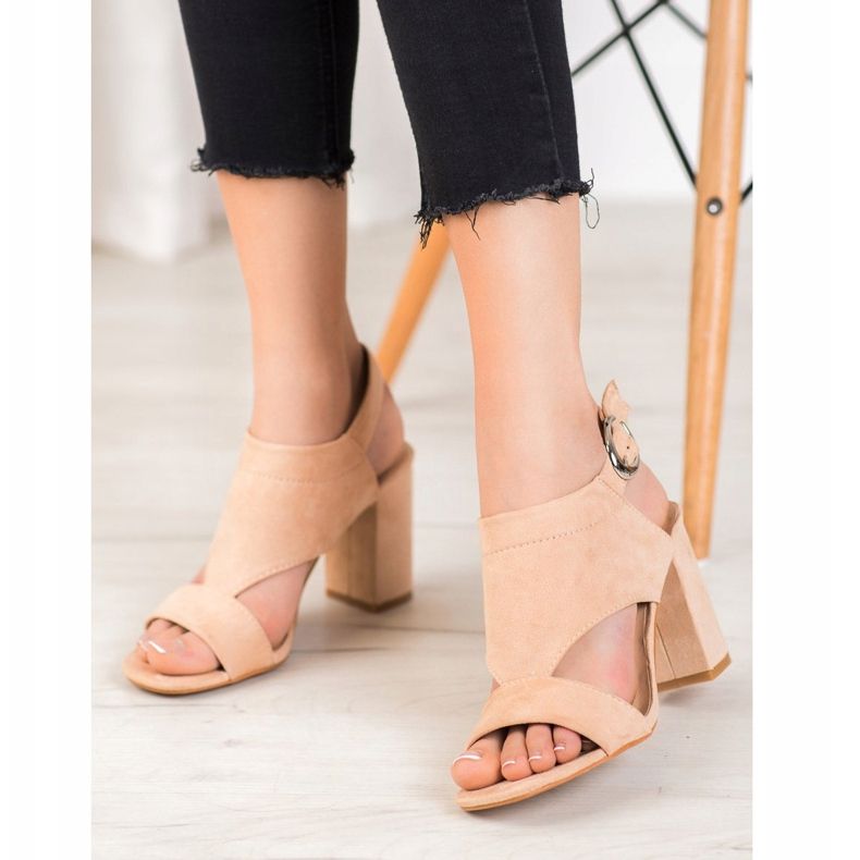 Tacchi alti VINCEZA alla moda beige 1