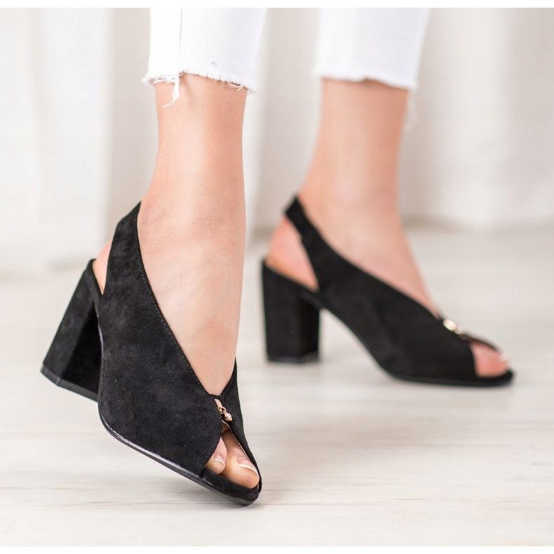 Scarpe eleganti su un palo VINCEZA nero 2