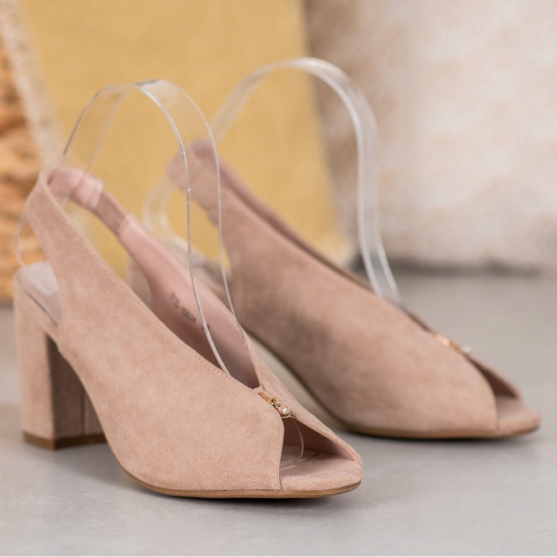 Scarpe eleganti su un palo VINCEZA beige 1