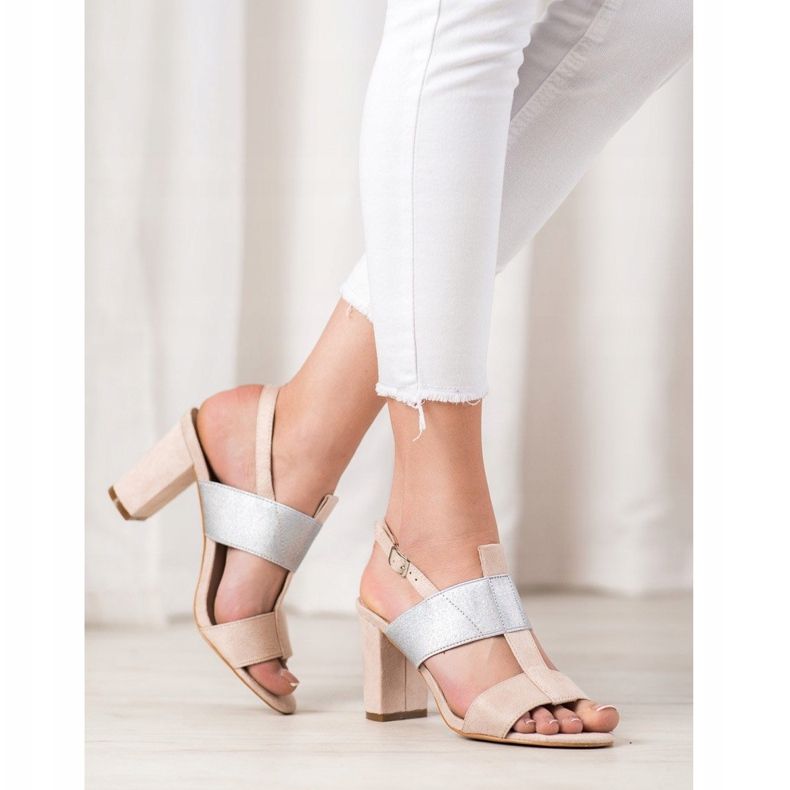 Eleganti sandali VINCEZA beige grigio 1