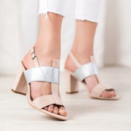 Eleganti sandali VINCEZA beige grigio 2