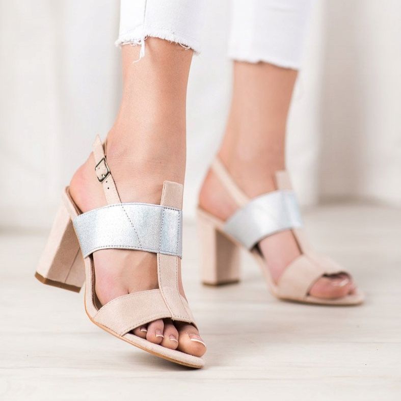 Eleganti sandali VINCEZA beige grigio 2