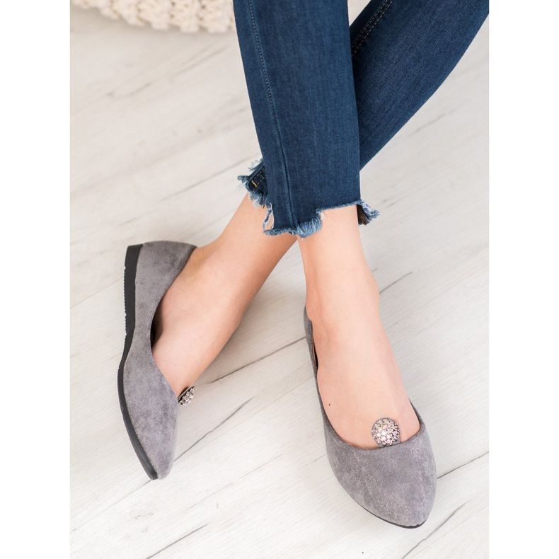 Ballerine Grigie Con Ornamento VINCEZA grigio 2