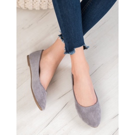 Ballerine classiche VINCEZA in camoscio grigio 1