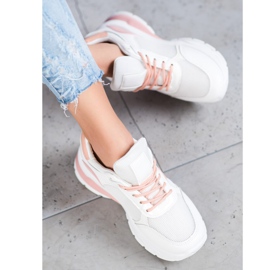 SHELOVET Sneakers alla moda con rete bianca 1