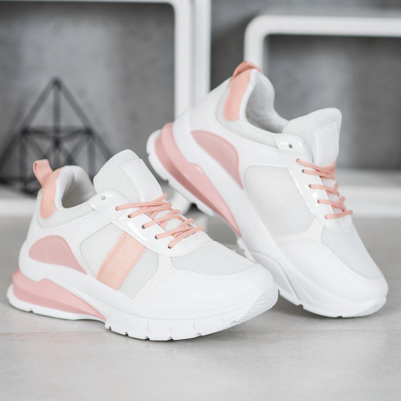 SHELOVET Sneakers alla moda con rete bianca 2